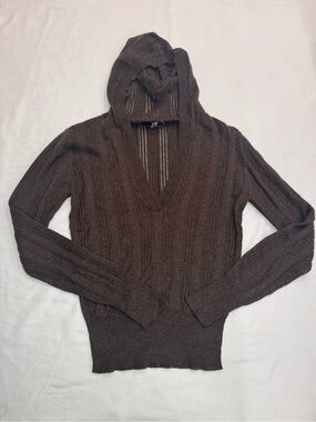 Full Tilt Brown Hooded sz MED Sweater